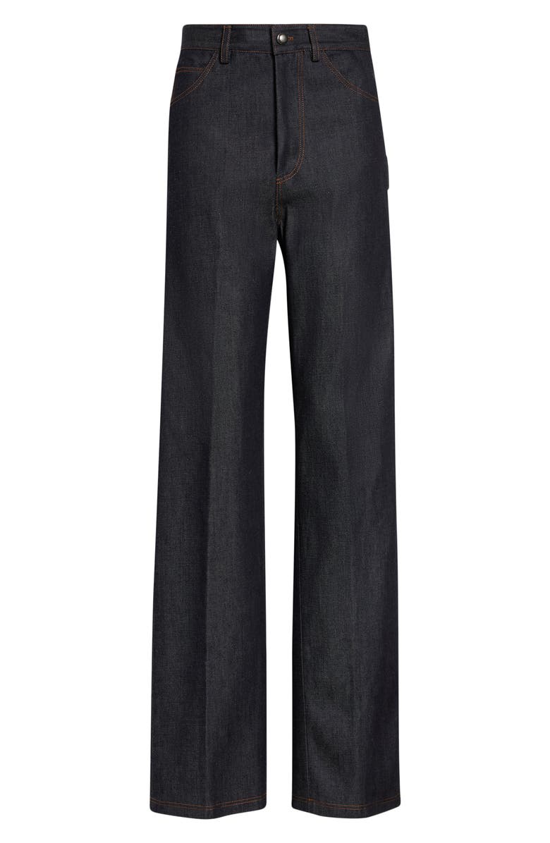 Altuzarra Mills High Waist Wide Leg Organic Cotton Jeans, Main, color, Indigo