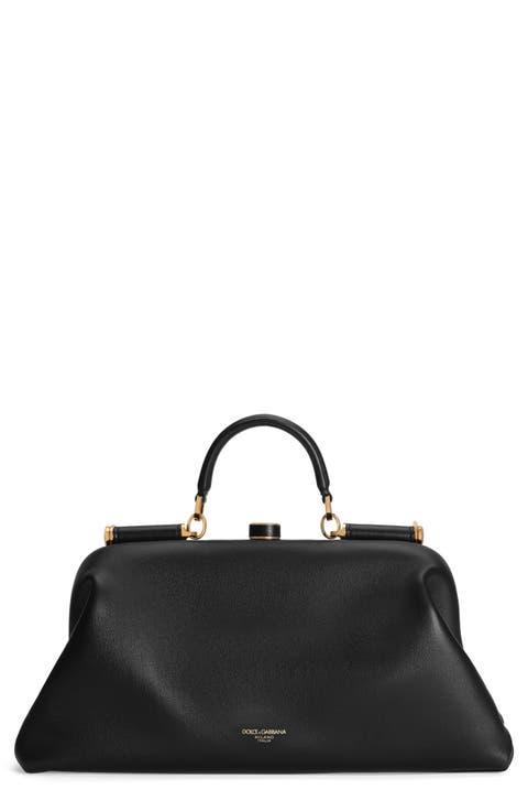 Nappa Plonge Leather Frame Bag