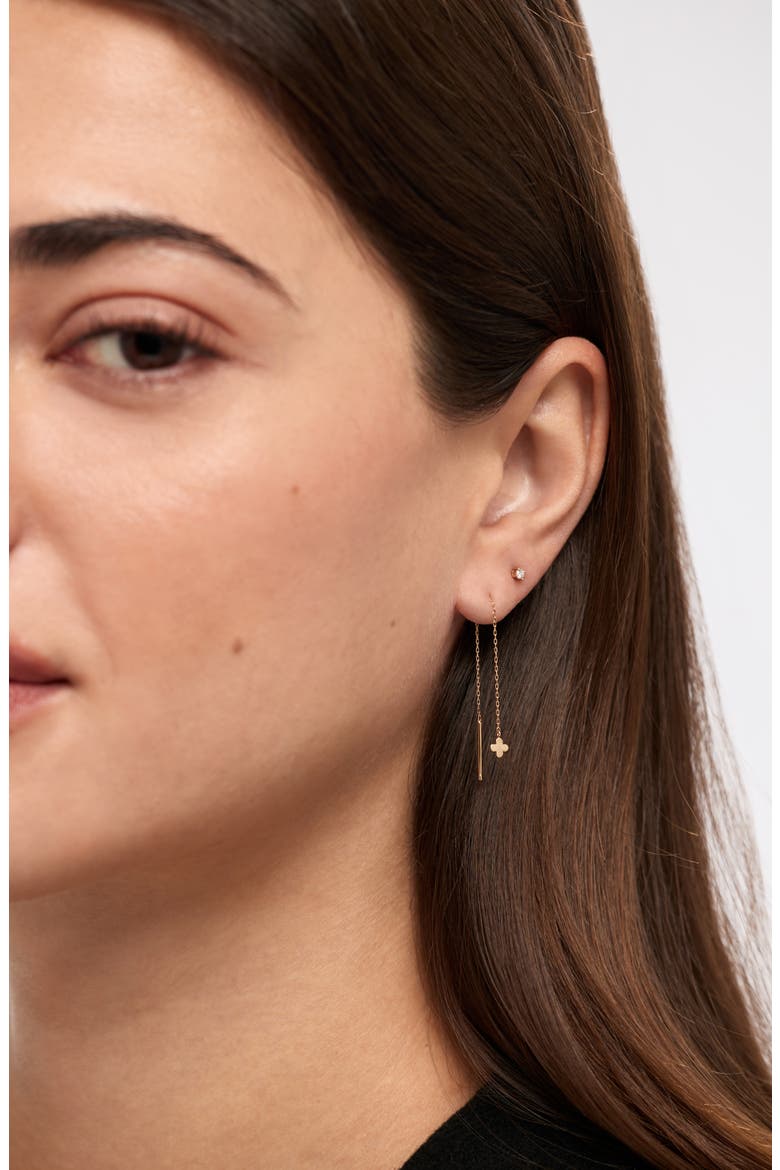 Solid Yellow Gold - Mini Flower Threaders, Alternate, color, Gold
