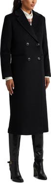 Lauren Ralph Lauren Wool Blend Double Breasted Coat
