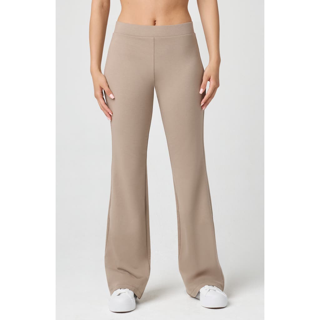Florence By Mills Sporty Terry Flare Pants In Brown