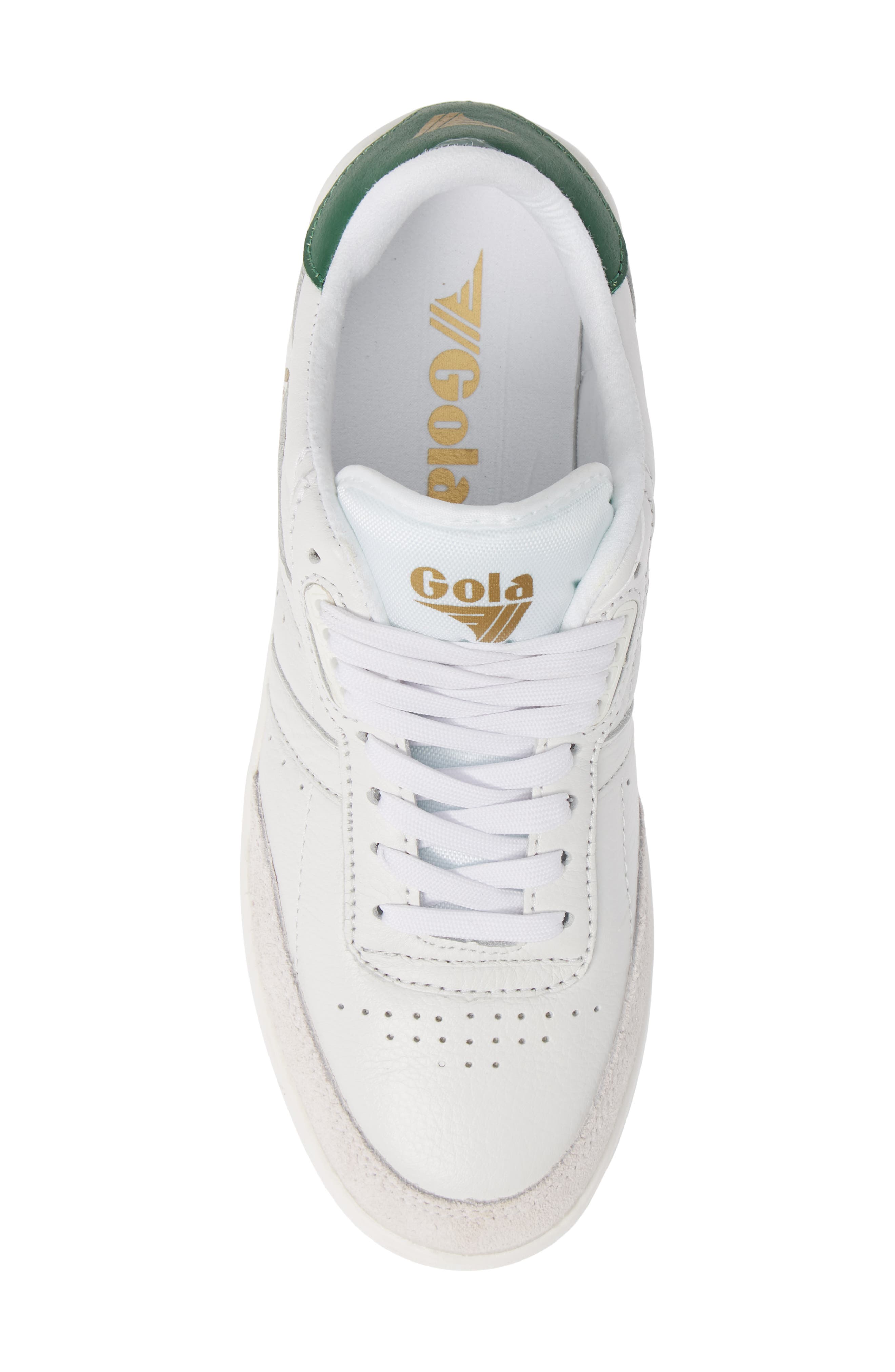 Inca Leather Sneaker, Alternate, color, WHITE/ WHITE/ GREEN