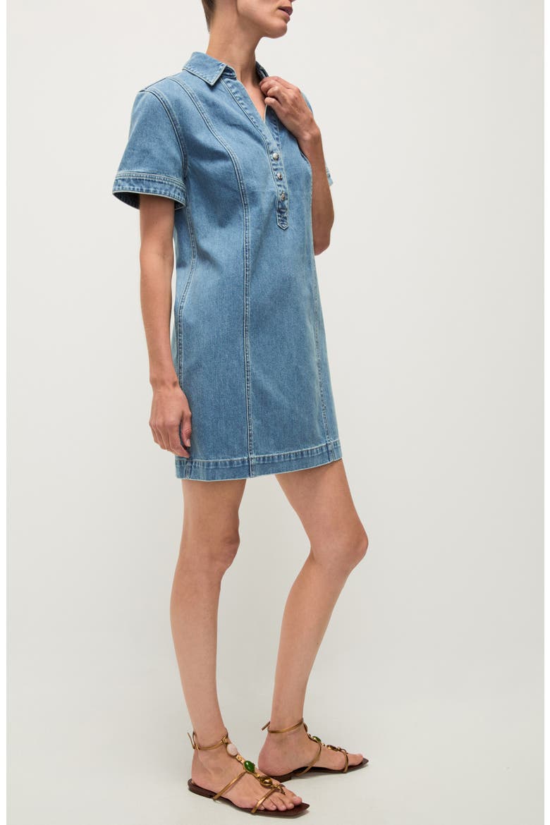 Otto Denim Minidress, Main, color, STARLIGHT