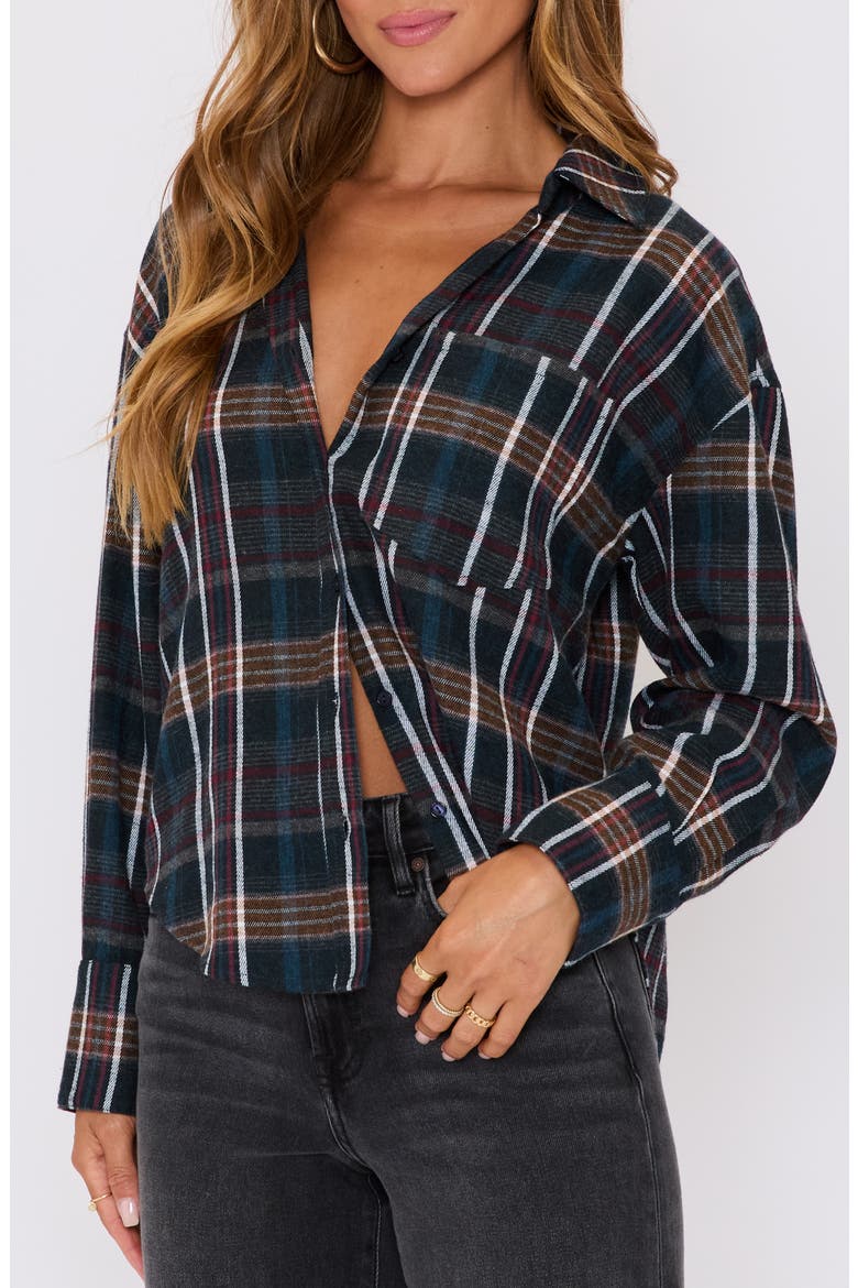 Auburn Plaid Button-Up Shirt, Alternate, color, GREY PLAID