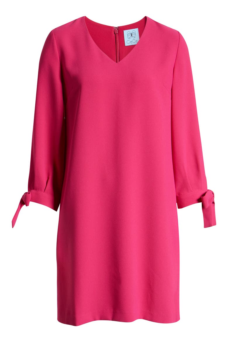 Tie Sleeve A-Line Dress, Alternate, color, PLUMERIA