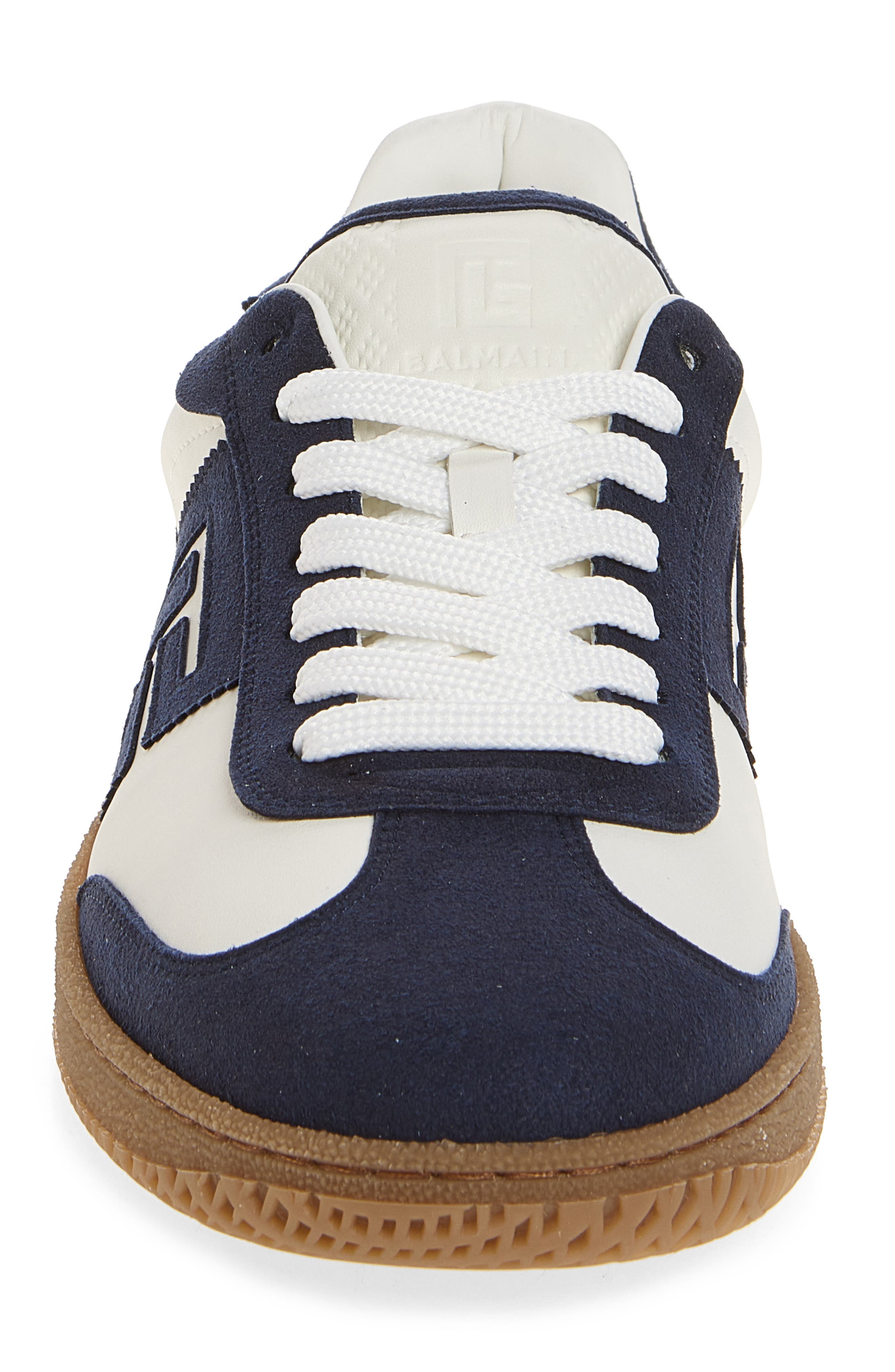 Balmain Swan Trainer Sneaker, Alternate, color, Gym White/ Navy