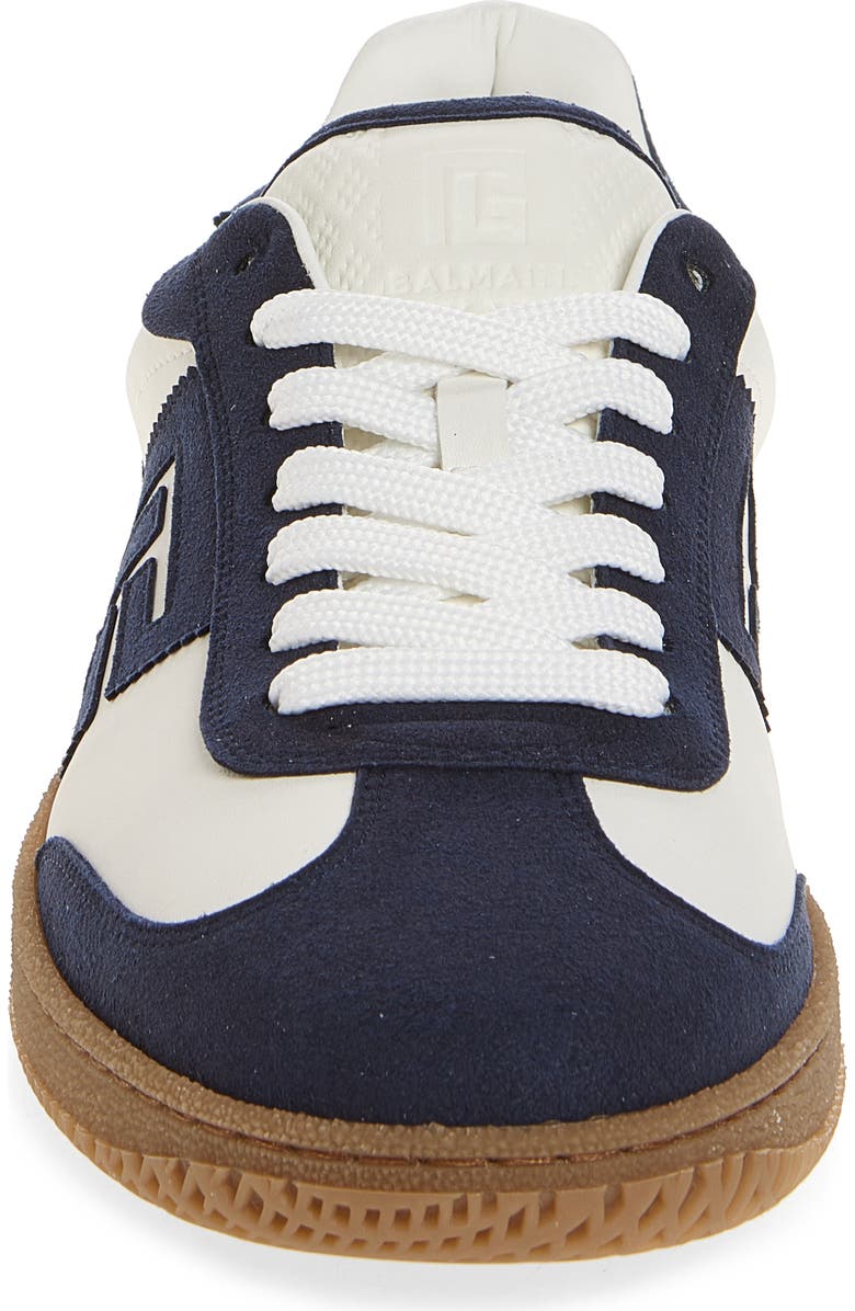 Balmain Swan Trainer Sneaker, Alternate, color, Gym White/ Navy