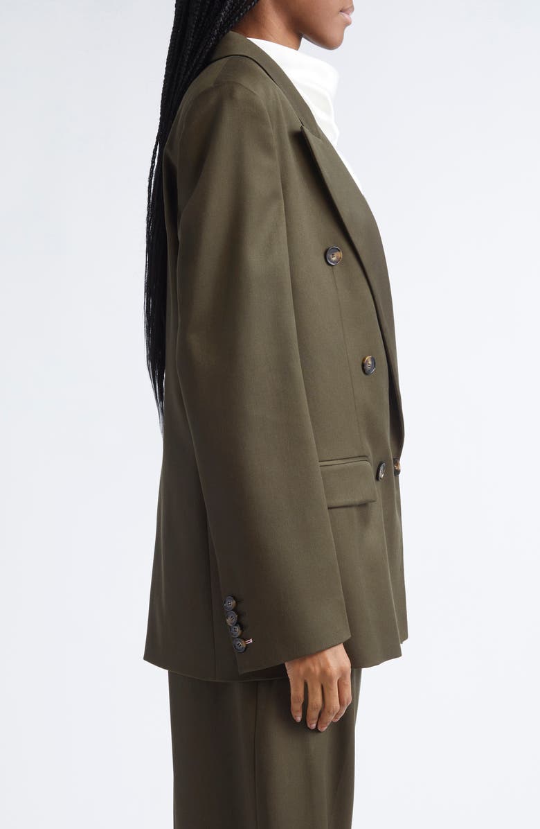 Stella McCartney Iconic Double Breasted Blazer, Alternate, color, Khaki
