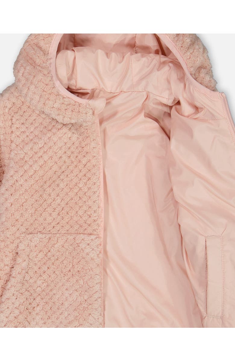 Deux par Deux Girl's Reversible Plush Jacket Pink, Alternate, color, 