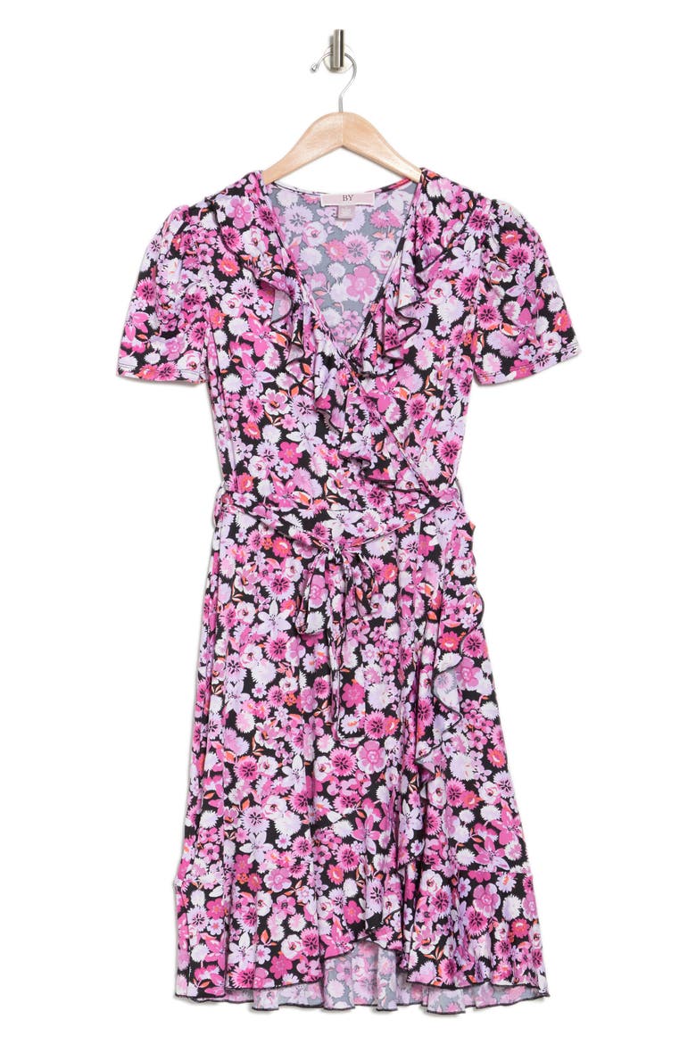 Love by Design Viola Faux Wrap Mini Dress, Alternate, color, FLOWERTIME