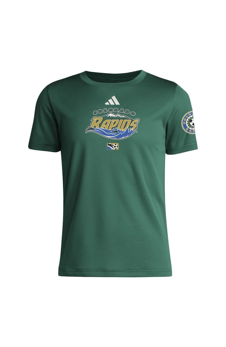 adidas Youth adidas Green Colorado Rapids 2025 Archive Collection Jersey Hook T-Shirt, Alternate, color, 