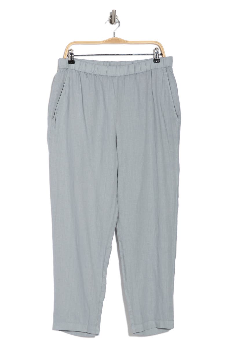 Eileen Fisher High Waist Linen Ankle Crop Pants, Alternate, color,