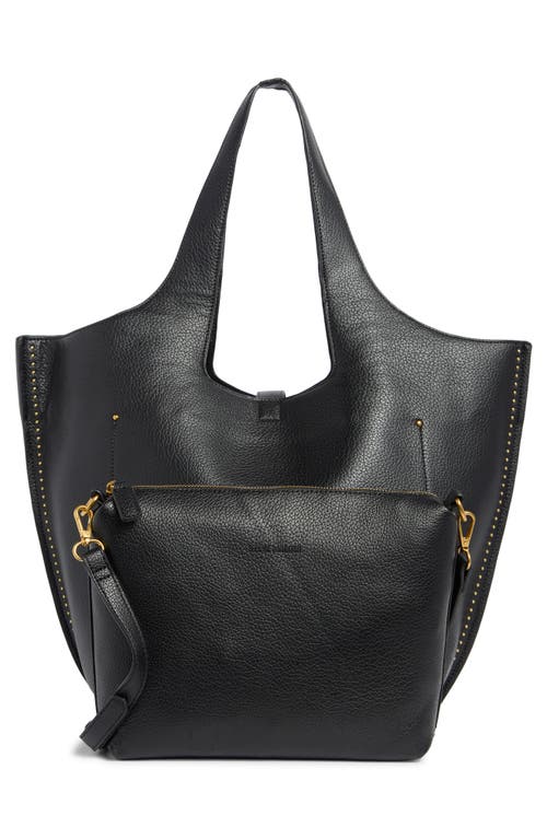 Steve Madden Buckle Tote Bag & Pouch In Black