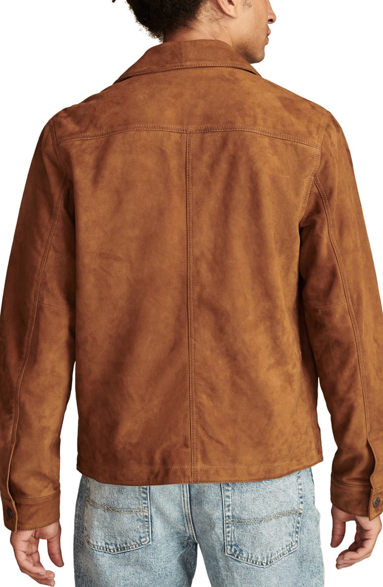 Lucky Brand Suede Shirt Jacket, Alternate, color, Dark Tan