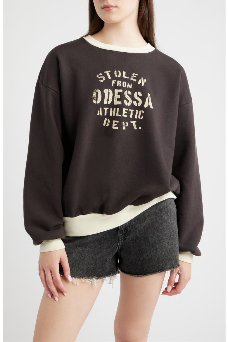 Stolen from Odessa Oversized Graphic Sweatshirt, Main, color, REACTIVE BLACK COMBO