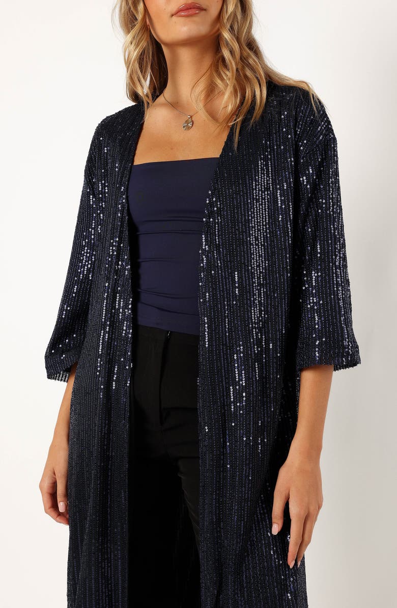 Petal & Pup Karsyn Sequin Duster Cardigan, Main, color,