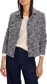 NIC+ZOE Nightfall Metallic Crop Tweed Jacket