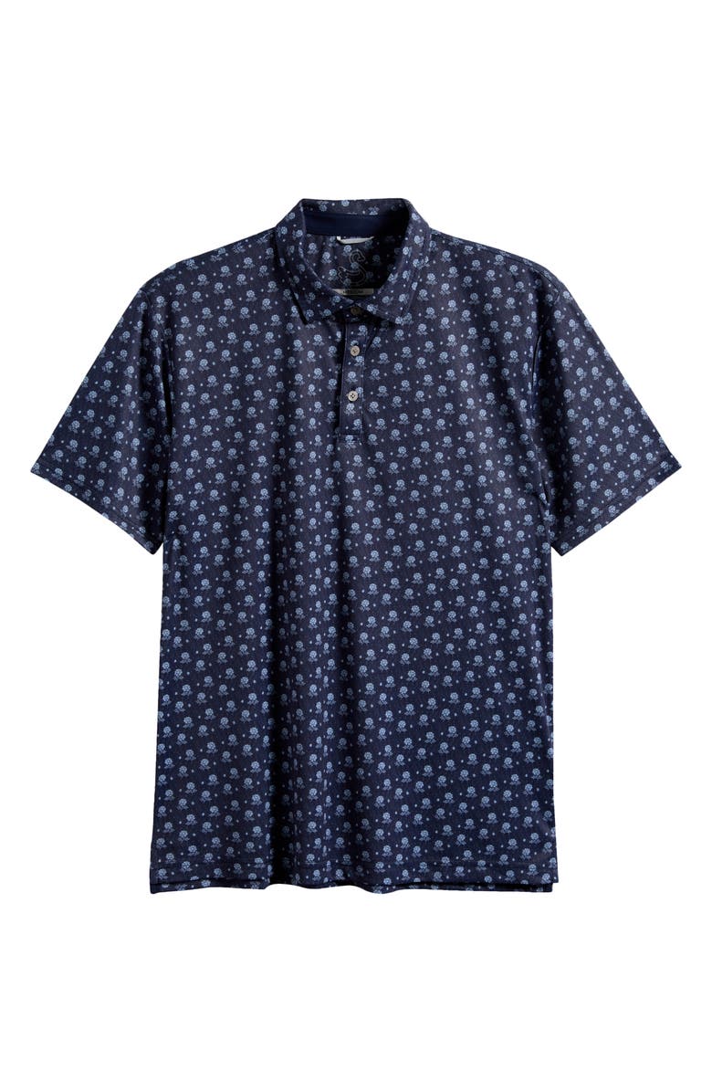Swannies Cliff Floral Performance Golf Polo, Main, color, Navy