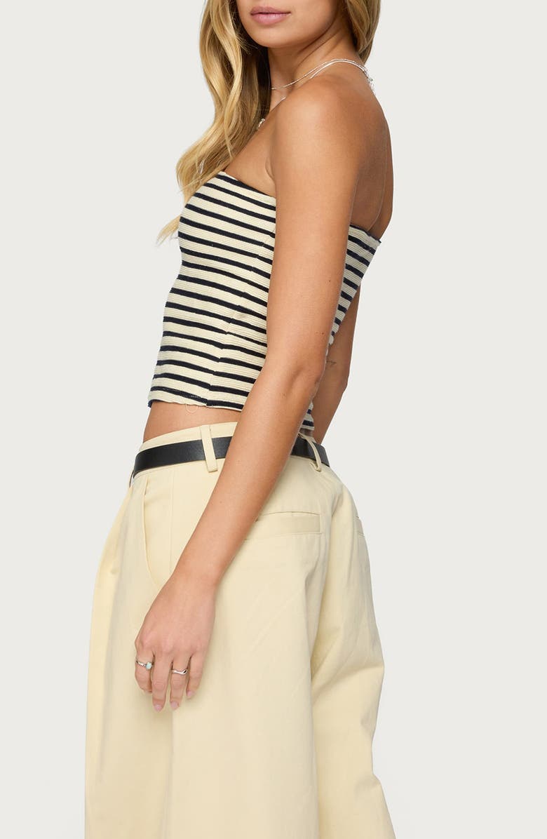 EDIKTED Odora Stripe Tube Top, Alternate, color, Cream-And-Navy