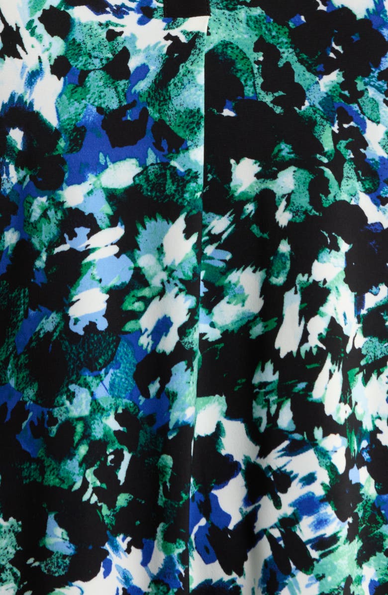 AK ANNE KLEIN Split Neck Tunic, Alternate, color, Anne Black Mutli