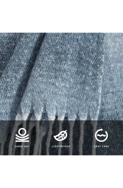 Kenneth Cole Faux Mohair Throw In Blue