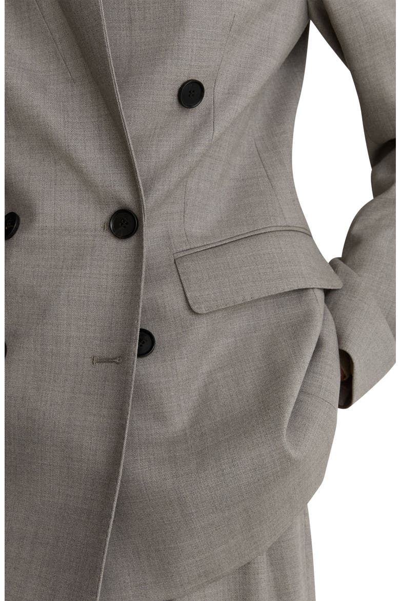 Darcy Wool Blend Double Breasted Blazer, Alternate, color, LIGHT GREY