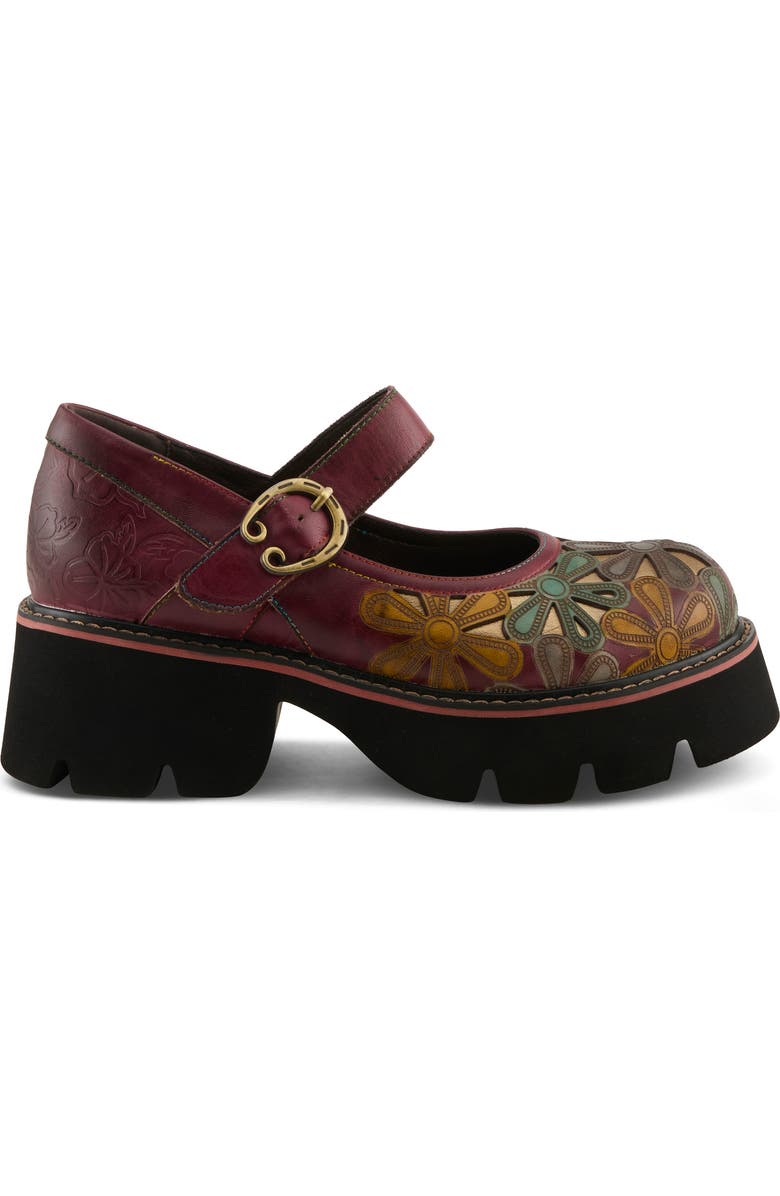 L'Artiste by Spring Step Busybee Platform Mary Jane Shoe, Alternate, color, Bordeaux Multi