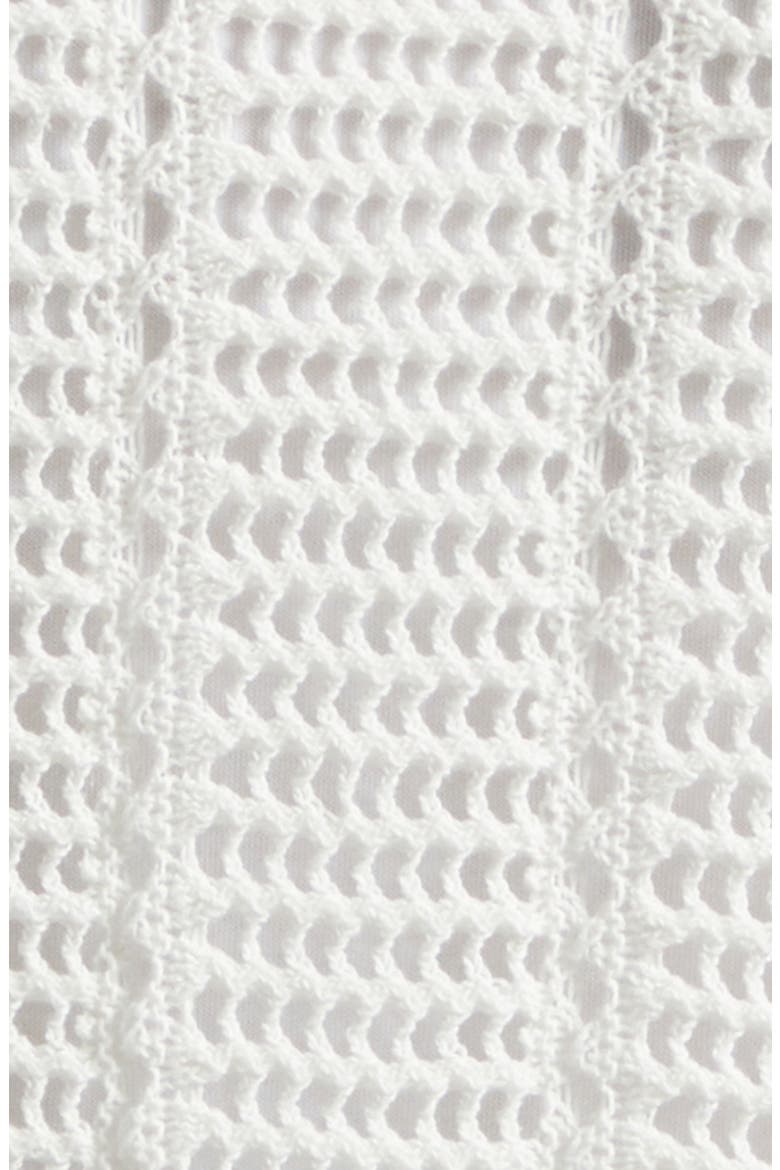 Star Open Stitch Cotton Blend Cardigan, Alternate, color, IVORY