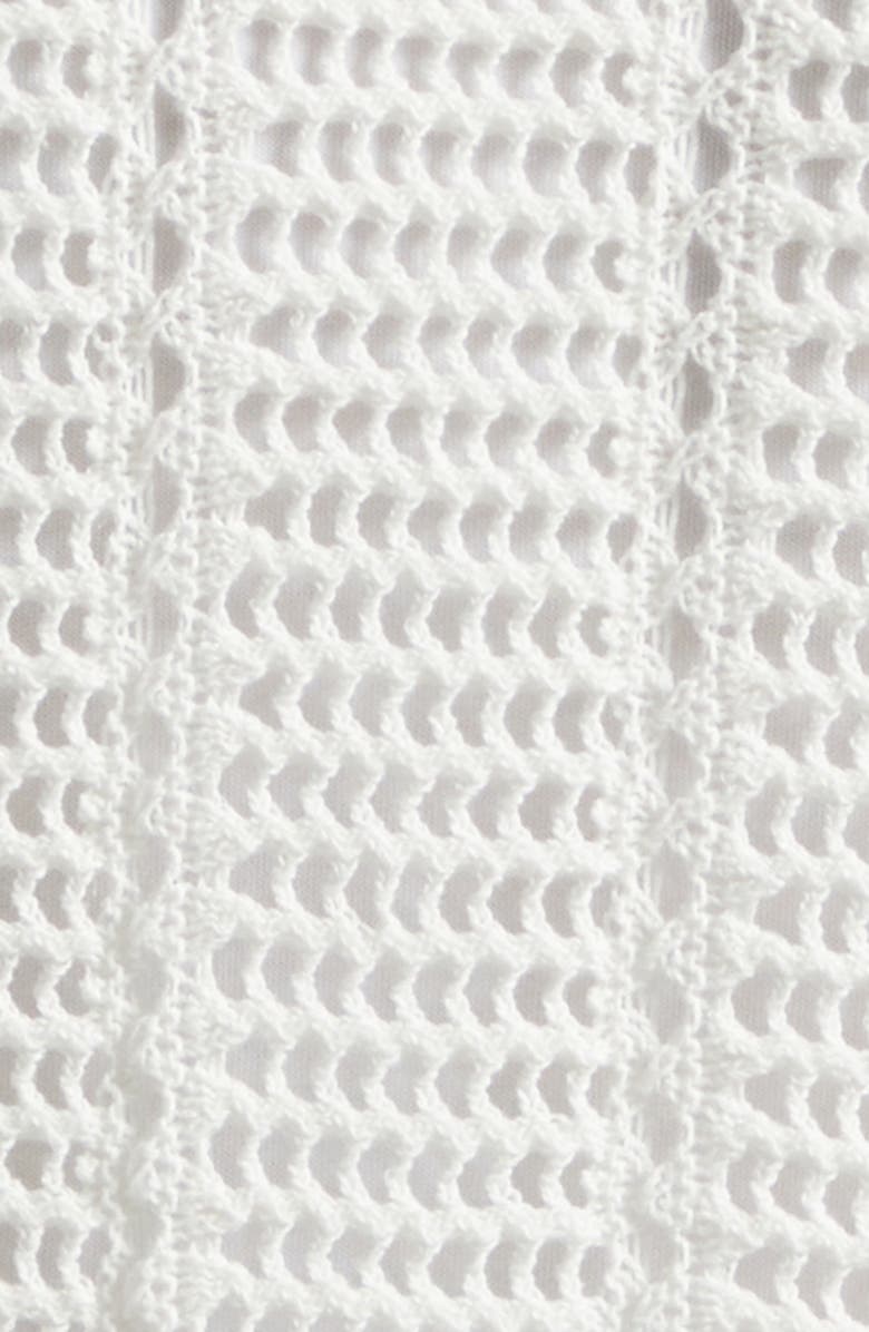 Reiss Star Open Stitch Cotton Blend Cardigan, Alternate, color, Ivory