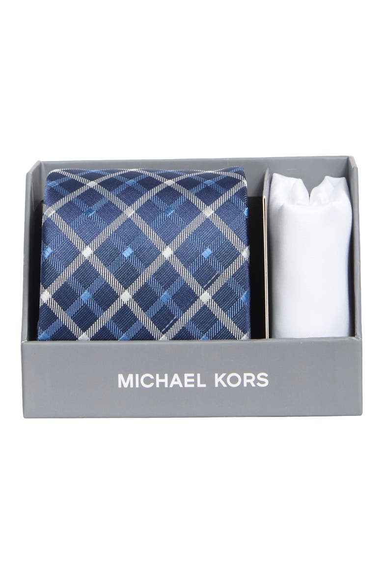 Briande Tie & Pocket Square Set, Alternate, color, NAVY