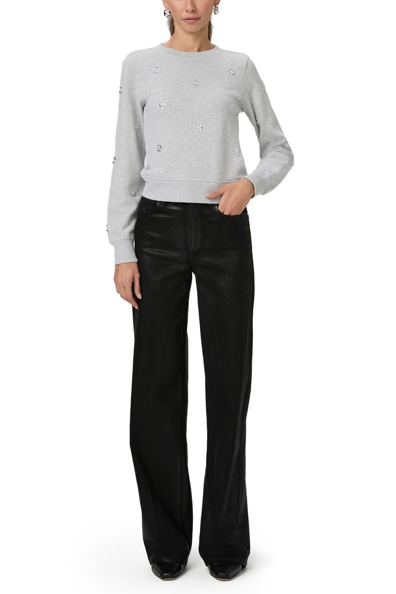 Ordenna Embellished Cotton Sweatshirt, Alternate, color, HEATHER GREY
