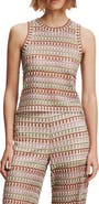 Veronica Beard Rhett Stripe Crochet Knit Tank