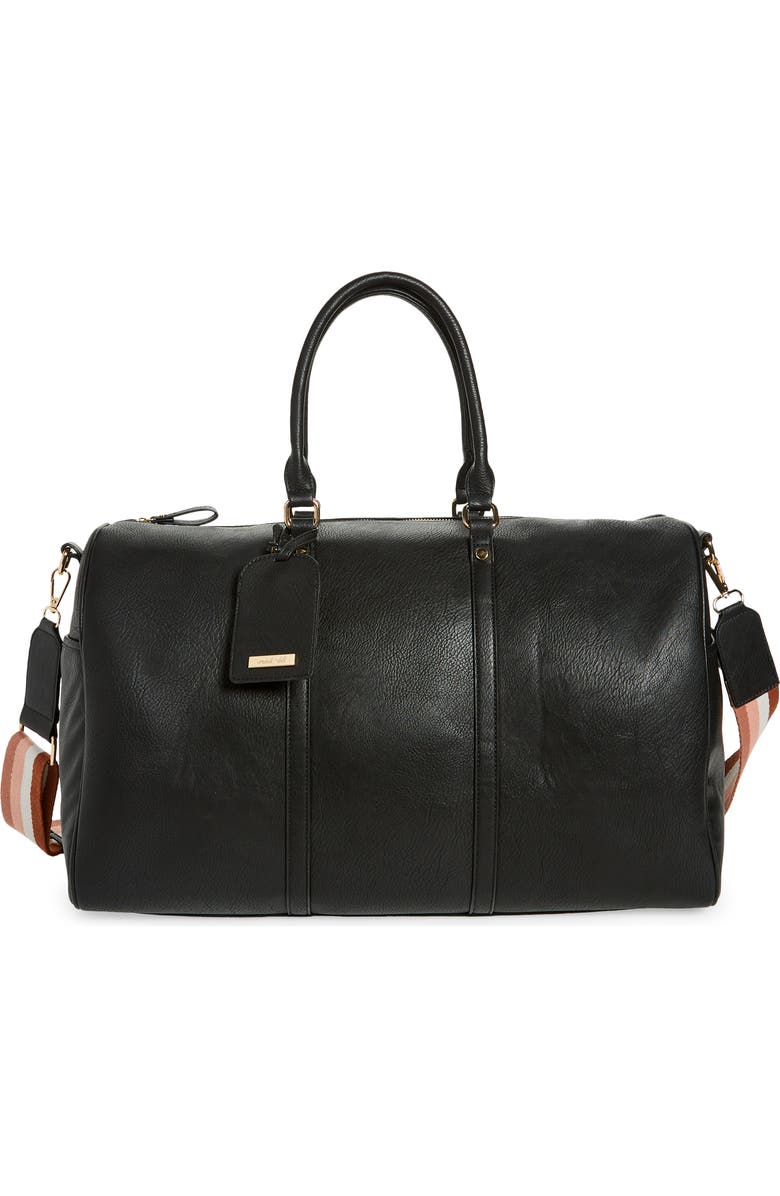 Mali + Lili Mollie Large Vegan Leather Overnight Duffle Bag, Main, color,