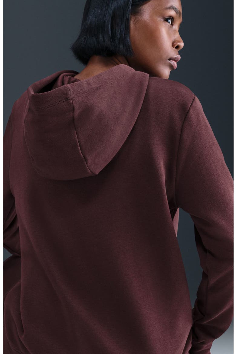 Club Logo Fleece Pullover Hoodie, Alternate, color, BURGUNDY CRUSH/ METALLIC GOLD