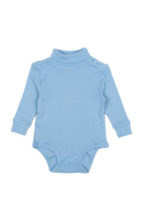 Baby Turtleneck Bodysuit, Cotton Long Sleeve