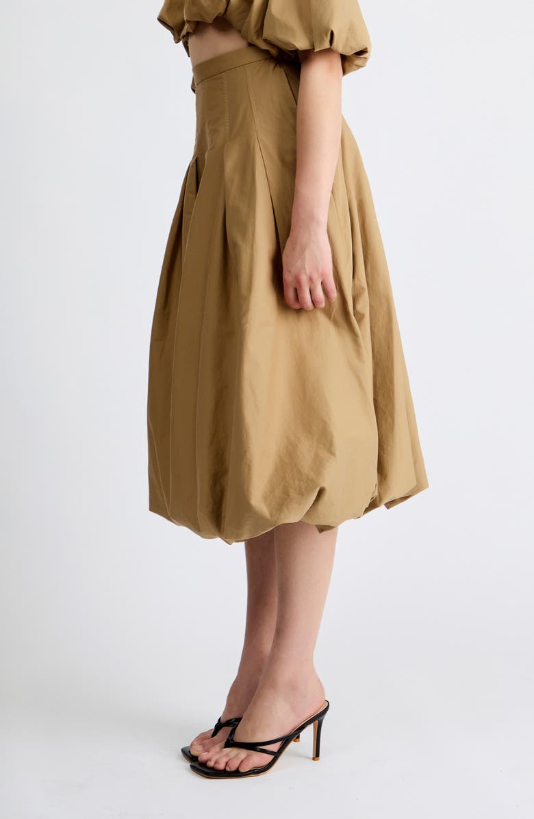 Extro & Vert Indie Bubble Hem Midi Skirt, Alternate, color, Toffee