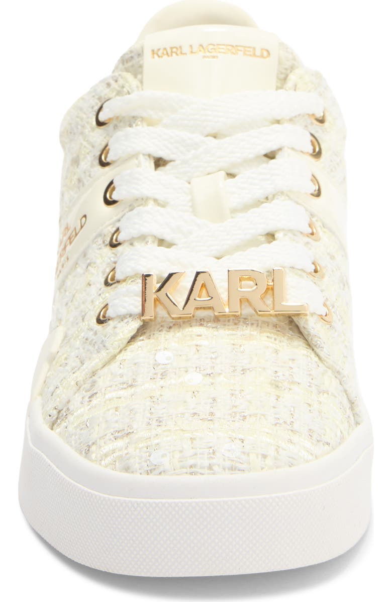 KARL LAGERFELD PARIS Mablyn Lace-Up Sneaker, Alternate, color, Cream