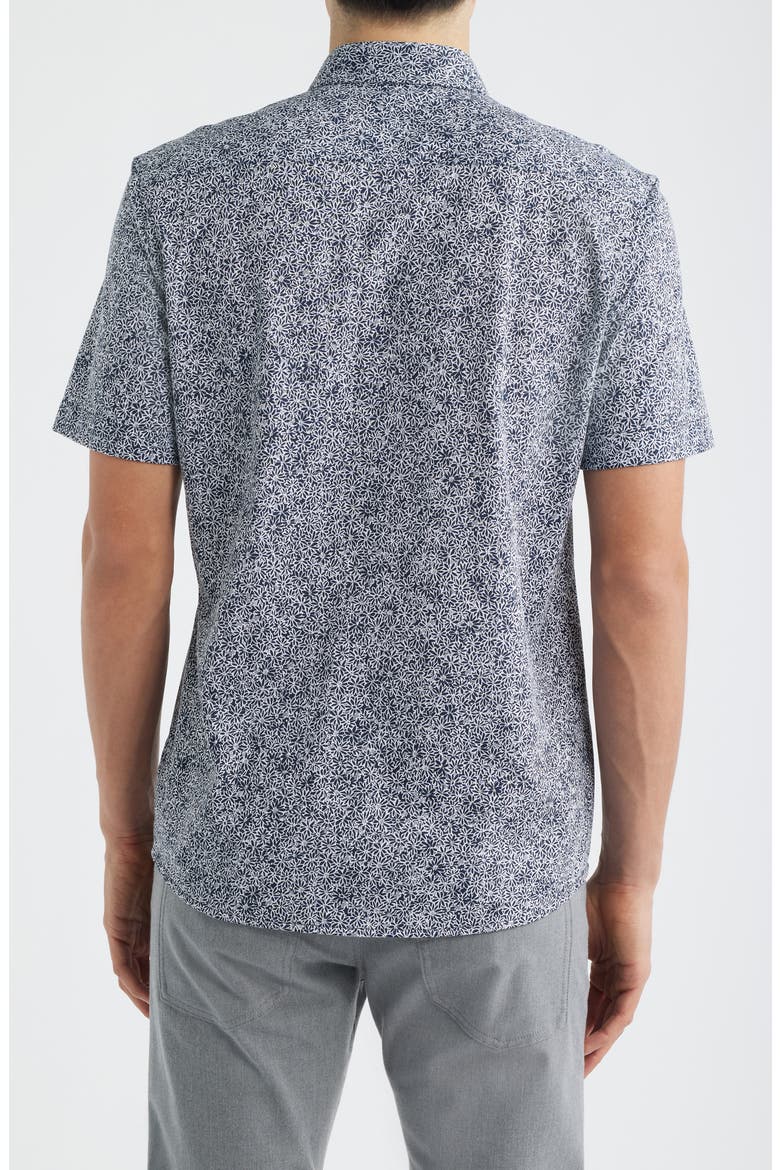 Roan Slim Fit Short Sleeve Button-Up Shirt, Alternate, color, DARK BLUE MULTI