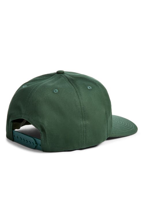 Quiet Golf Logo Embroidered Adjustable Cotton Ball Cap In Green