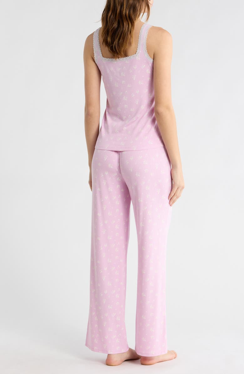 Honeydew Revival Rib Pajamas, Alternate, color, Petal Ditsy