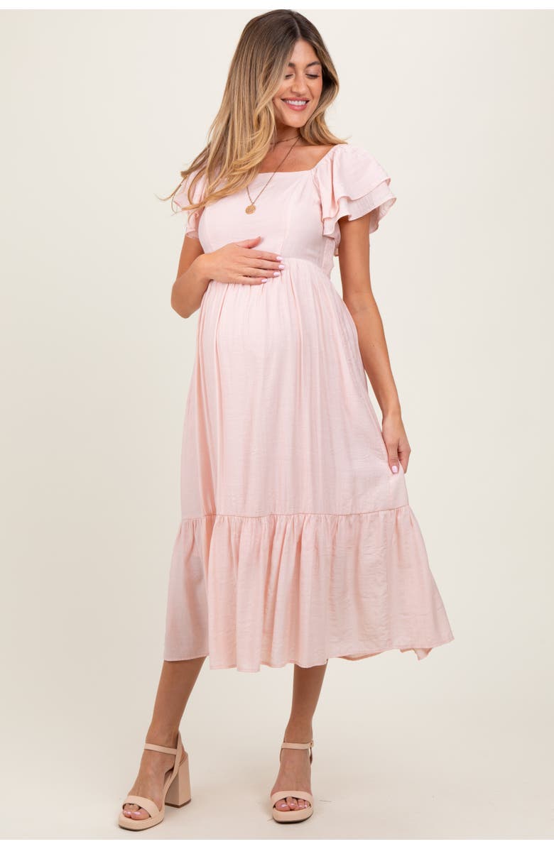 PinkBlush Flutter Sleeve Midi Dress, Main, color, Light Pink