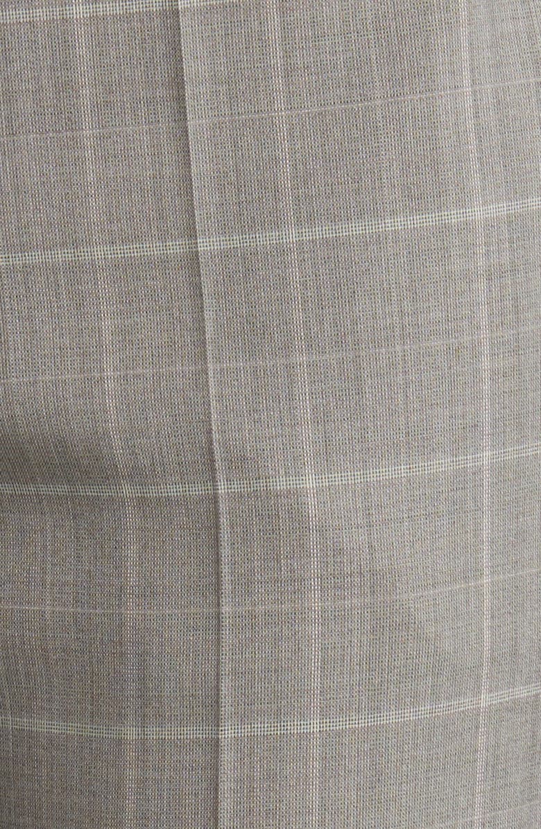 BOSS Tilunana Plaid Wool Pants, Alternate, color, Grey Miscellaneous