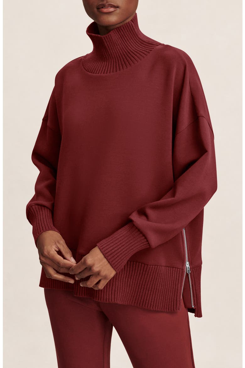 Barker Turtleneck Sweatshirt, Main, color, NEW MAROON