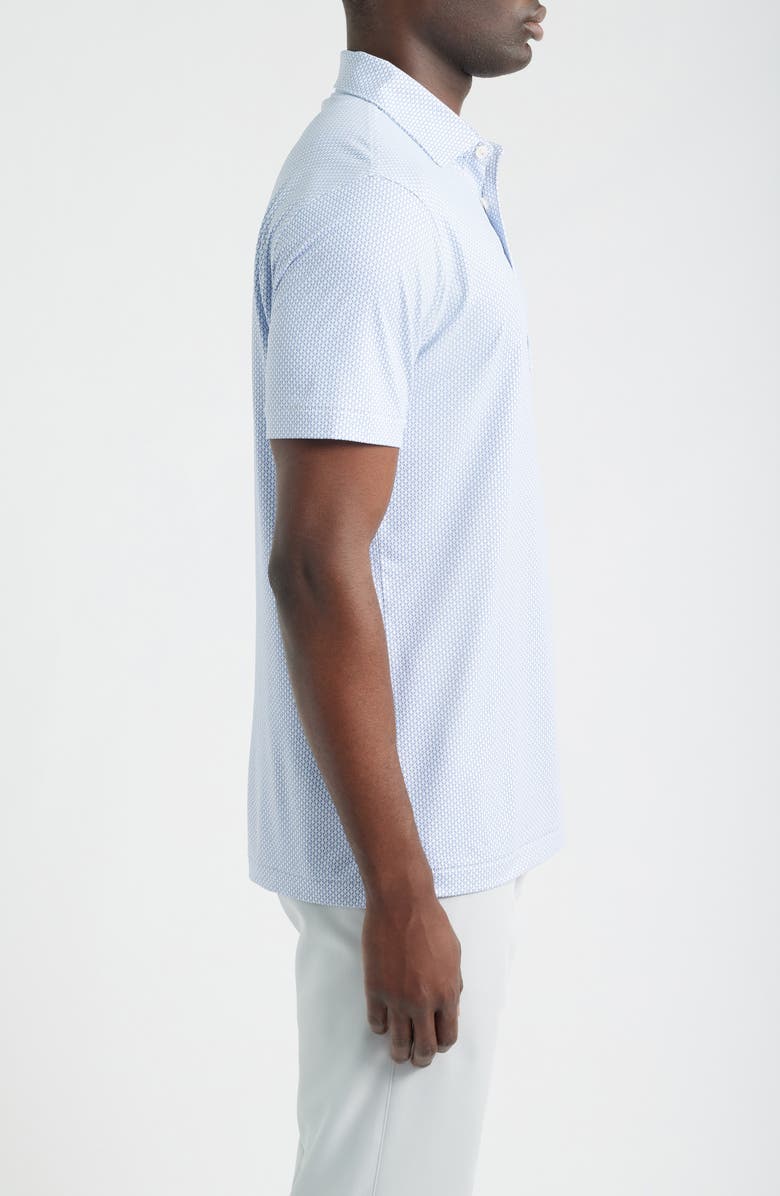 Peter Millar Microprint Performance Jersey Polo, Alternate, color, White