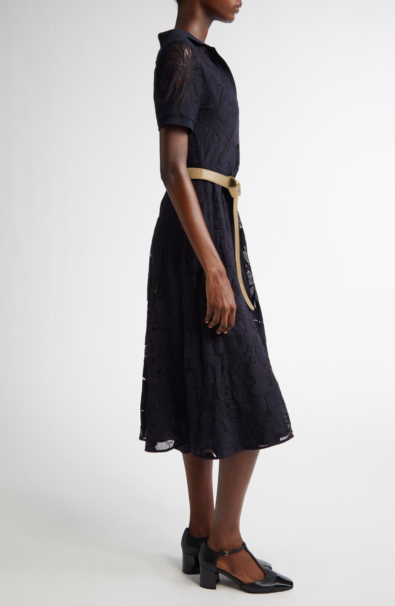 Max Mara Studio Lambro Lace Knit Shirtdress, Alternate, color, 