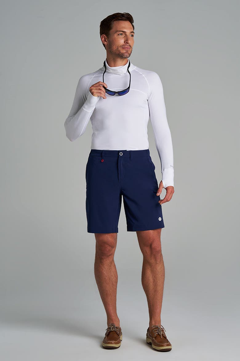 Men's Fisher Island Fishing & Boating Shorts, UPF 50+ Sun Protection, Alternate, color, Navy