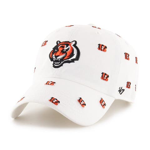 Women's '47 White Cincinnati Bengals Confetti Clean Up Adjustable Hat