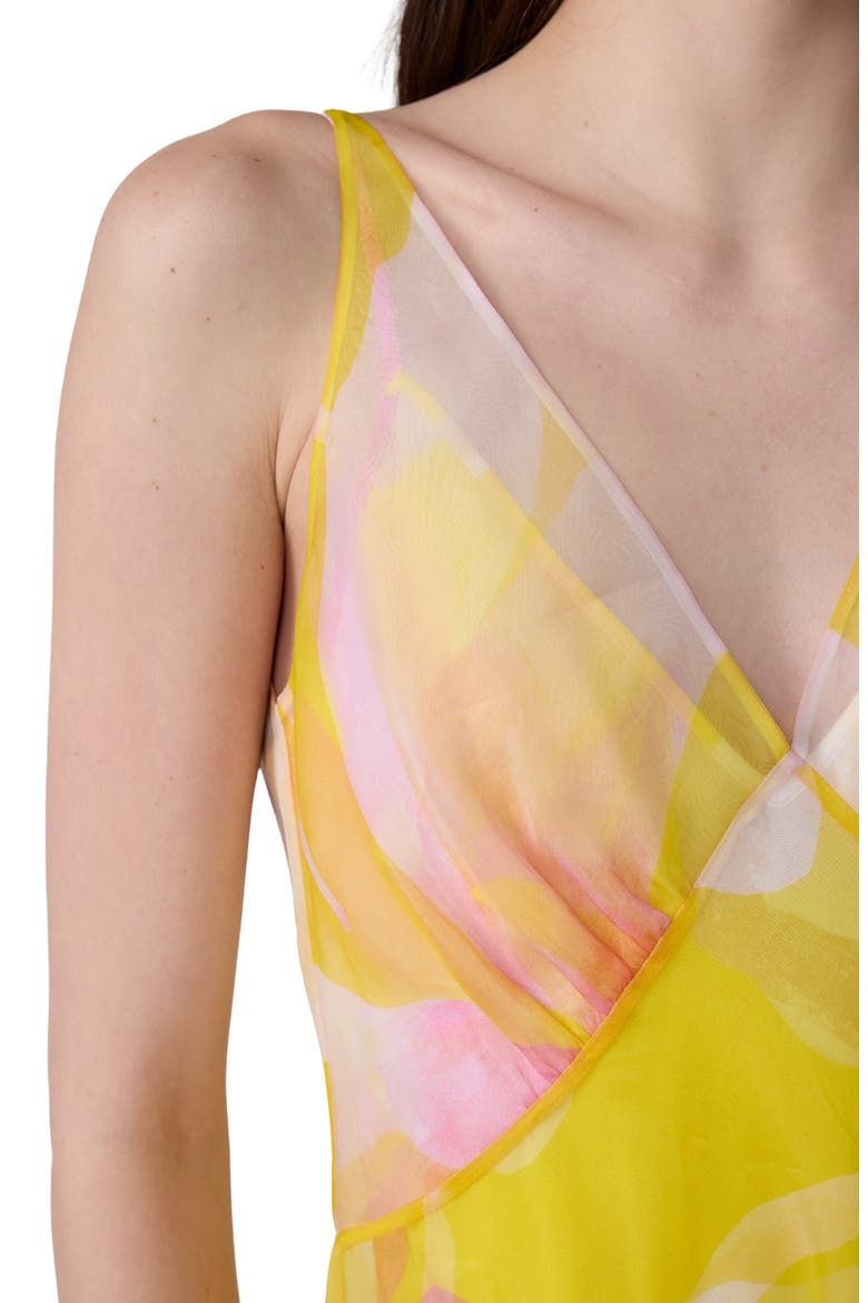 Astra Abstract Floral Cotton & Silk Gown, Alternate, color, ISLAND ORCHID BIG WHITE