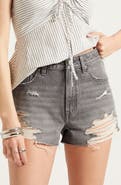 PacSun Ivy High Waist Distressed Denim Shorts