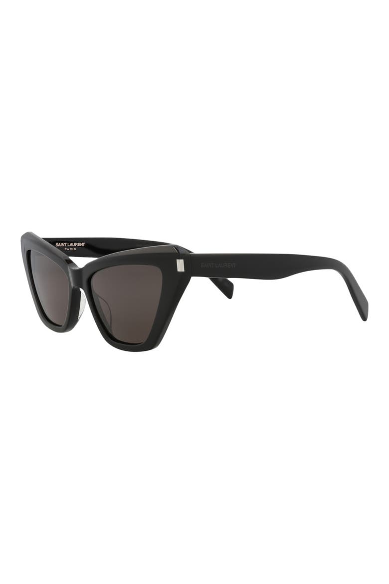 54mm Cat Eye Sunglasses, Alternate, color, BLACK BLACK BLACK